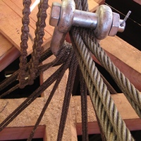 Ветви стропов сходятся в такелажную скобу.